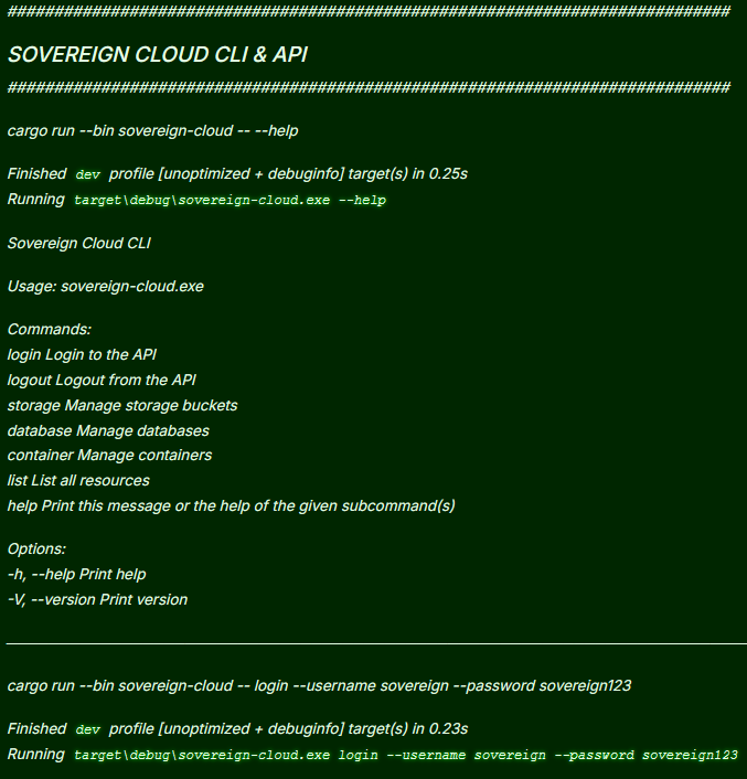Rust Cloud CLI Mobile Screenshot